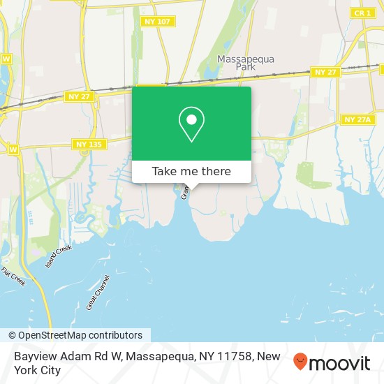 Bayview Adam Rd W, Massapequa, NY 11758 map