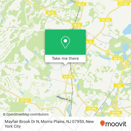 Mayfair Brook Dr N, Morris Plains, NJ 07950 map