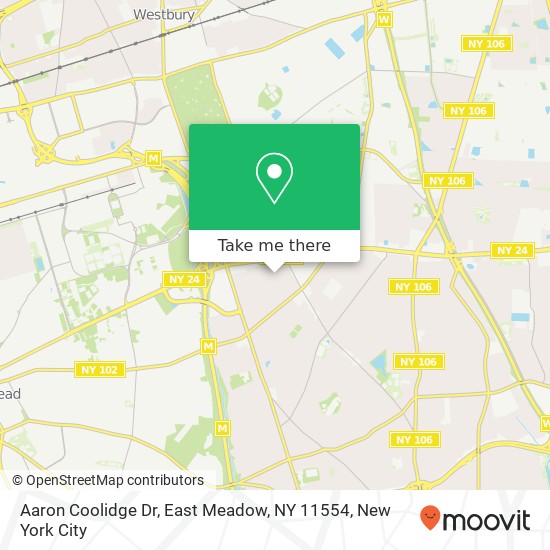 Mapa de Aaron Coolidge Dr, East Meadow, NY 11554