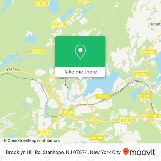 Mapa de Brooklyn Hill Rd, Stanhope, NJ 07874