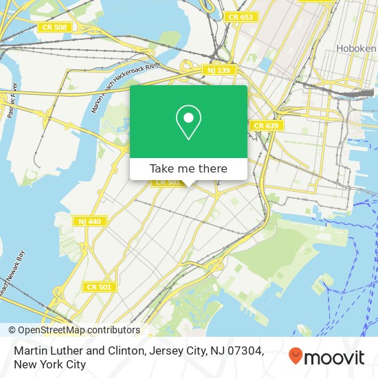 Martin Luther and Clinton, Jersey City, NJ 07304 map