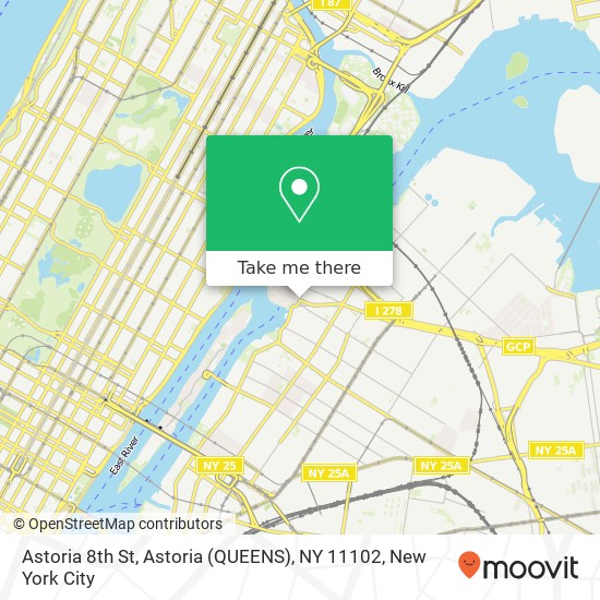 Astoria 8th St, Astoria (QUEENS), NY 11102 map