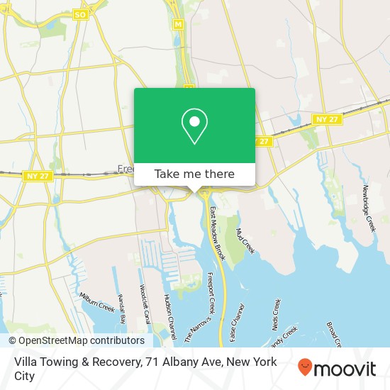 Mapa de Villa Towing & Recovery, 71 Albany Ave