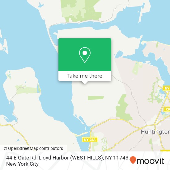 44 E Gate Rd, Lloyd Harbor (WEST HILLS), NY 11743 map