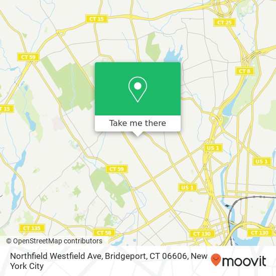 Mapa de Northfield Westfield Ave, Bridgeport, CT 06606