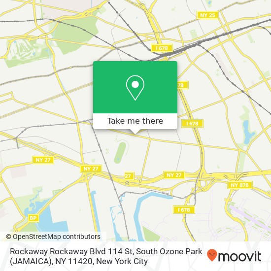 Mapa de Rockaway Rockaway Blvd 114 St, South Ozone Park (JAMAICA), NY 11420