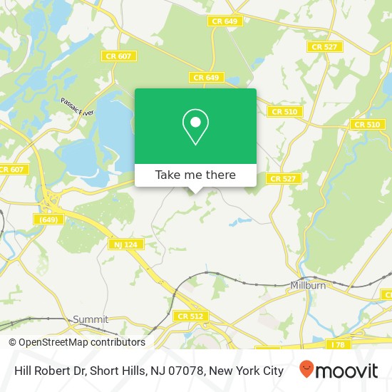 Hill Robert Dr, Short Hills, NJ 07078 map