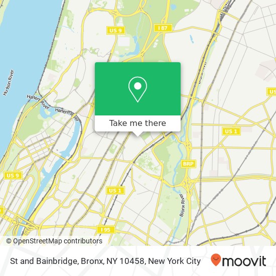 Mapa de St and Bainbridge, Bronx, NY 10458