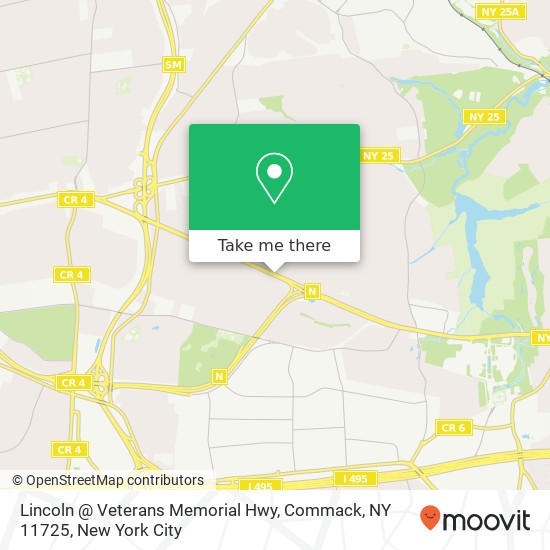 Mapa de Lincoln @ Veterans Memorial Hwy, Commack, NY 11725