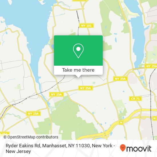 Mapa de Ryder Eakins Rd, Manhasset, NY 11030