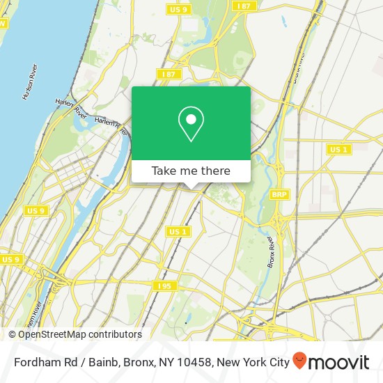 Mapa de Fordham Rd / Bainb, Bronx, NY 10458