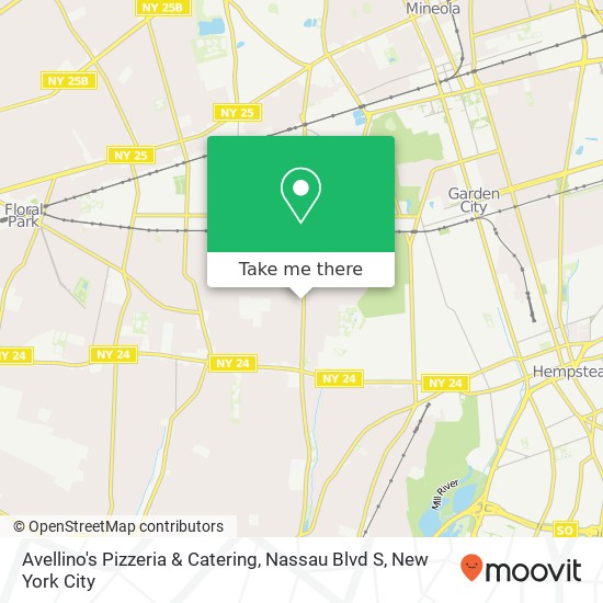 Avellino's Pizzeria & Catering, Nassau Blvd S map