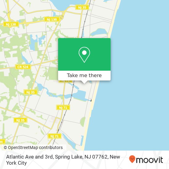 Atlantic Ave and 3rd, Spring Lake, NJ 07762 map