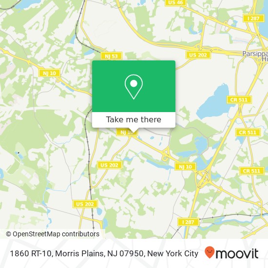 1860 RT-10, Morris Plains, NJ 07950 map