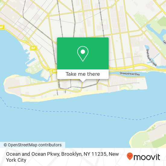 Ocean and Ocean Pkwy, Brooklyn, NY 11235 map