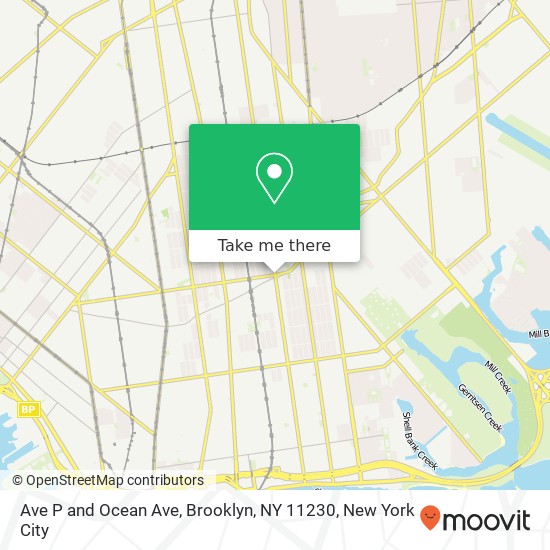 Mapa de Ave P and Ocean Ave, Brooklyn, NY 11230