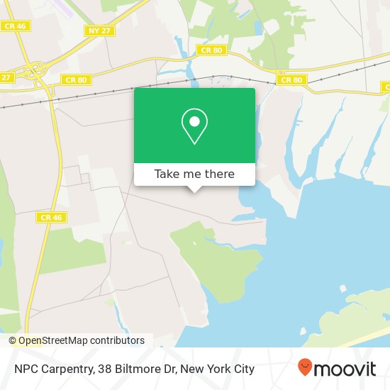 Mapa de NPC Carpentry, 38 Biltmore Dr
