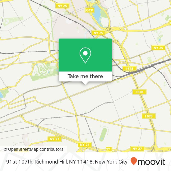 Mapa de 91st 107th, Richmond Hill, NY 11418