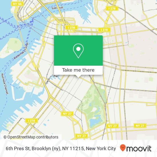 6th Pres St, Brooklyn (ny), NY 11215 map