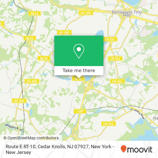 Route E RT-10, Cedar Knolls, NJ 07927 map