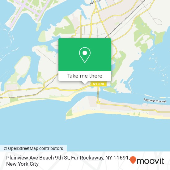 Mapa de Plainview Ave Beach 9th St, Far Rockaway, NY 11691