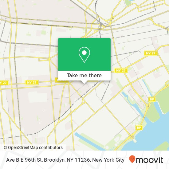 Ave B E 96th St, Brooklyn, NY 11236 map
