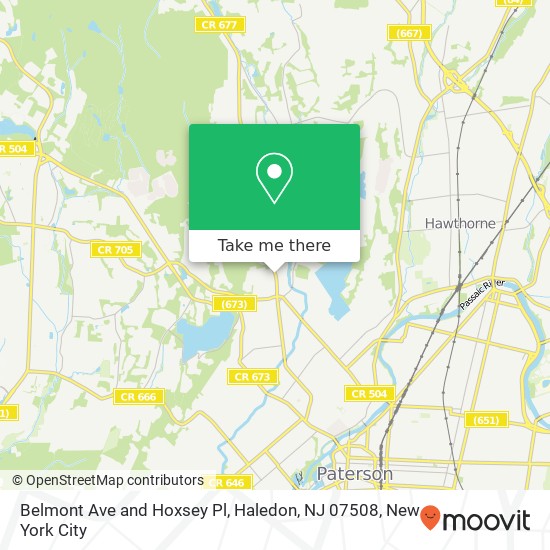 Mapa de Belmont Ave and Hoxsey Pl, Haledon, NJ 07508