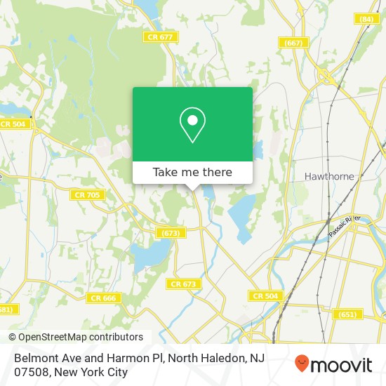 Mapa de Belmont Ave and Harmon Pl, North Haledon, NJ 07508