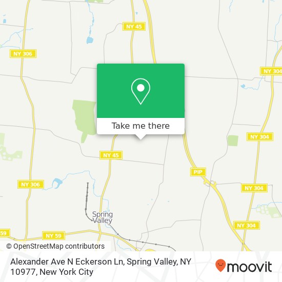 Mapa de Alexander Ave N Eckerson Ln, Spring Valley, NY 10977