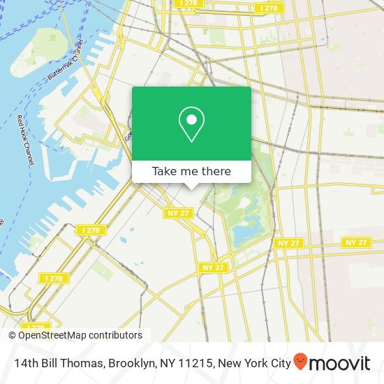 Mapa de 14th Bill Thomas, Brooklyn, NY 11215