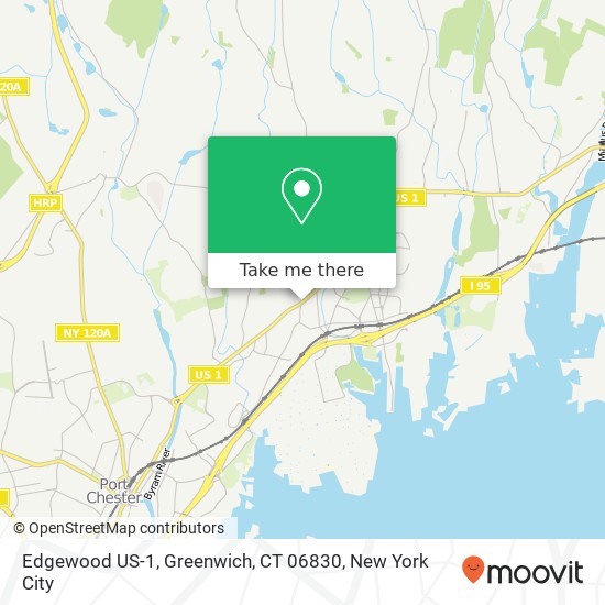 Mapa de Edgewood US-1, Greenwich, CT 06830