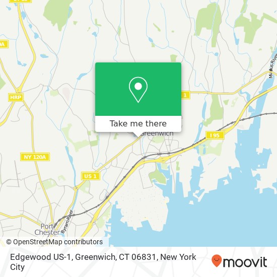 Mapa de Edgewood US-1, Greenwich, CT 06831
