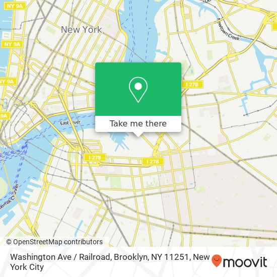 Washington Ave / Railroad, Brooklyn, NY 11251 map