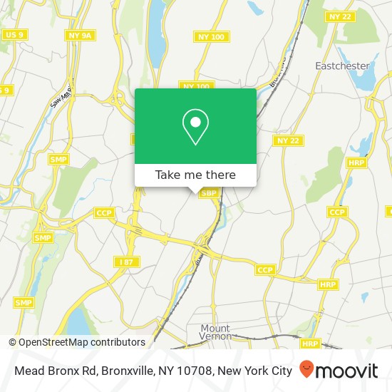 Mapa de Mead Bronx Rd, Bronxville, NY 10708