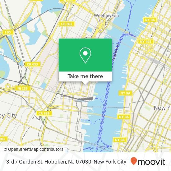 Mapa de 3rd / Garden St, Hoboken, NJ 07030