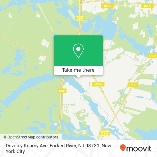 Devon y Kearny Ave, Forked River, NJ 08731 map