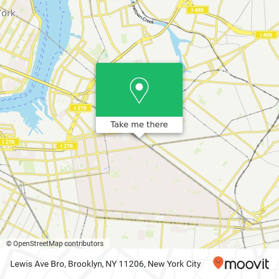 Mapa de Lewis Ave Bro, Brooklyn, NY 11206