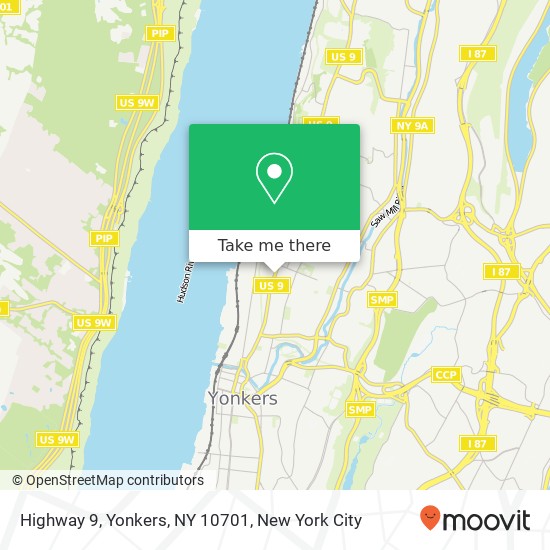 Mapa de Highway 9, Yonkers, NY 10701