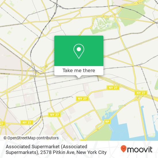 Mapa de Associated Supermarket (Associated Supermarkets), 2578 Pitkin Ave