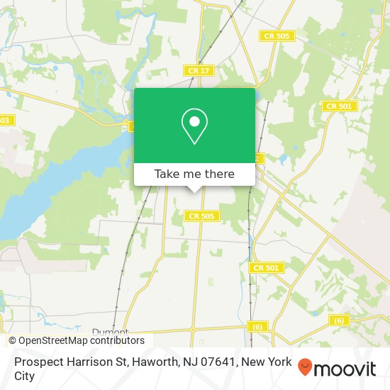 Prospect Harrison St, Haworth, NJ 07641 map