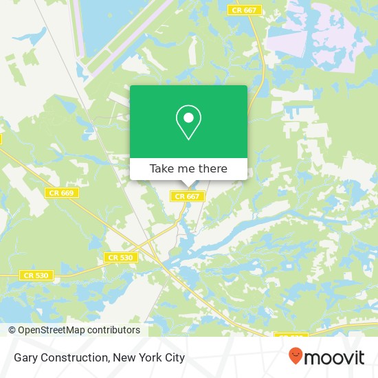Mapa de Gary Construction