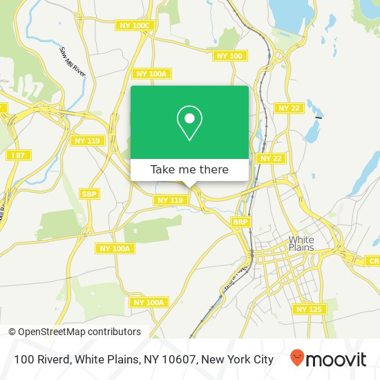 Mapa de 100 Riverd, White Plains, NY 10607