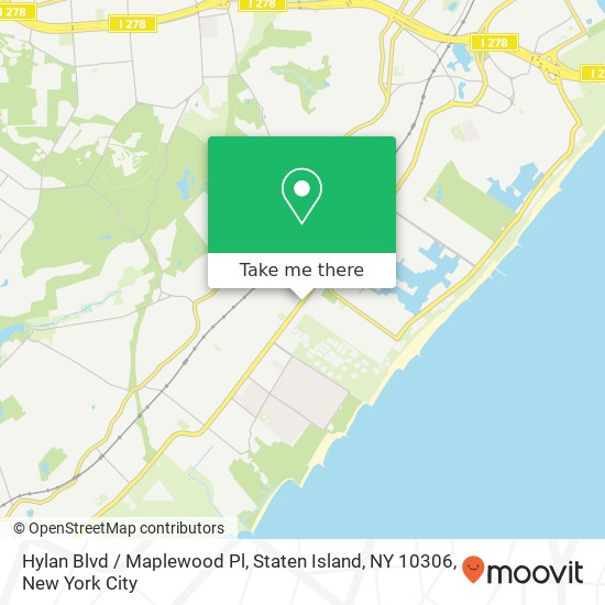 Hylan Blvd / Maplewood Pl, Staten Island, NY 10306 map