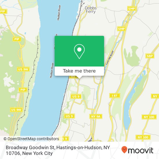 Mapa de Broadway Goodwin St, Hastings-on-Hudson, NY 10706