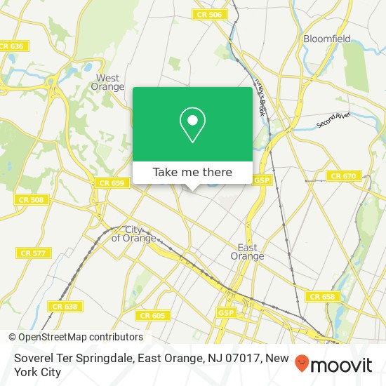 Soverel Ter Springdale, East Orange, NJ 07017 map