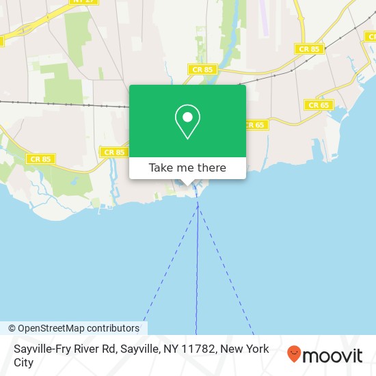 Sayville-Fry River Rd, Sayville, NY 11782 map