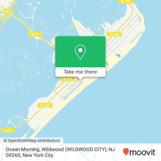 Mapa de Ocean Morning, Wildwood (WILDWOOD CITY), NJ 08260