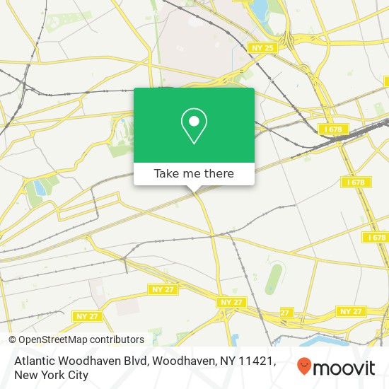 Mapa de Atlantic Woodhaven Blvd, Woodhaven, NY 11421