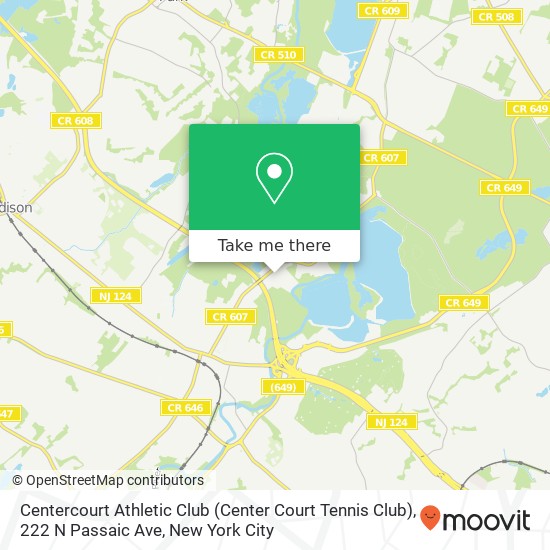 Mapa de Centercourt Athletic Club (Center Court Tennis Club), 222 N Passaic Ave