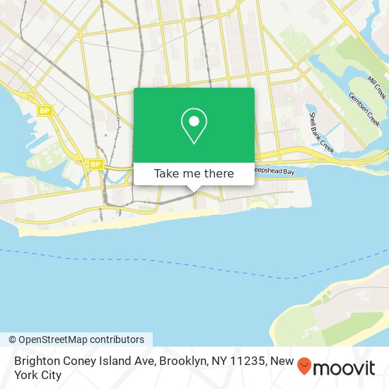 Brighton Coney Island Ave, Brooklyn, NY 11235 map
